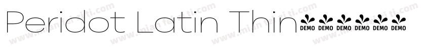 Peridot Latin Thin字体转换